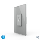 Cumpara ieftin Intrerupator touch cap scara/cruce Livolo Zigbee EC, rama sticla gri