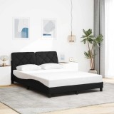 VidaXL Cadru de pat fără saltea, negru, 140x200 cm, textil
