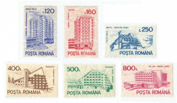 |Romania, LP 1257/1991, Hoteluri si cabane (uzuale IV), MNH