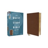 Niv, Quest Study Bible, Large Print, Leathersoft, Brown, Comfort Print: The Only Q and A Study Bible