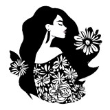 Cumpara ieftin Sticker decorativ, Woman, Negru, 66 cm, 10139ST, Oem