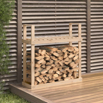 Rastel pentru lemne de foc, 110x35x108,5 cm, lemn masiv de pin foto