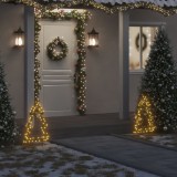 Gossi decoratiune brad cu lumini de craciun cu tarusi, 80 led, 60 cm