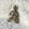 BROSA argint BUDHA unicat VECHE manopera EXCEPTIONALA de efect OPULENTA masiva
