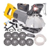 Masina pentru facut canale in beton profesionala, canelat pentru instalatie, cu racire pe apa, putere 3000 W, 5000 rpm, 133 x 4,5 x 20 mm, Powermat