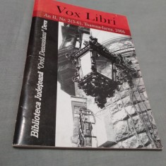 REVISTA VOX LIBRI NR.2 /2006 BIBLIOTECA JUDETEANA OVID DENSUSIANU HUNEDOARA DEVA