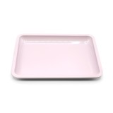 Tavă metalică dreptunghiulară, 18*12,5 cm, roză