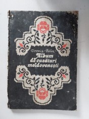 Album de cusaturi moldovenesti Veronica Balan, Zona etnografica Barlad, Editura Tehnica 1982, format mare, 100 pag foto