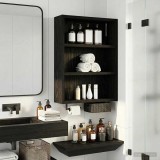 VidaXL Dulap de perete pentru baie Stejar Negru 40 x 10 x 50 cm 889344
