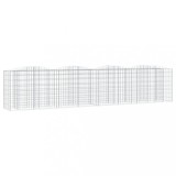 Cumpara ieftin Strat inaltat cu gabion arcuit, 400x50x100 cm, fier galvanizat