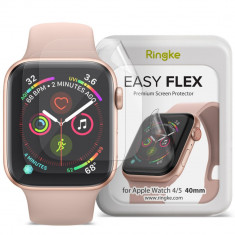 Set 3 folii protectie transparenta TPU Case friendly Ringke Easy Flex Apple Watch 4/5/6/7/SE (40/41mm) foto