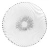 Platou Rotund, Transparent, Sticlă, Diametru 30.5 cm, Model Dungi, Oem