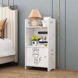 Noptiera pentru dormitor, din MDF, dimeniuni 25 X 50 cm, pentru depozitare si organizare, cu finisaj mat, alb