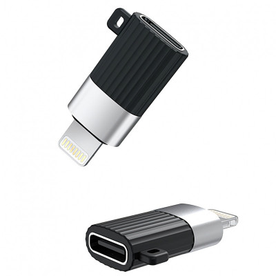 Adaptor Conversie USB Type-C la Lightning XO Design NB149-D, Negru foto