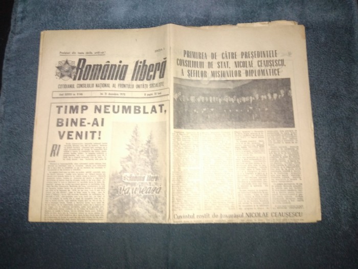 ZIARUL ROMANIA LIBERA 31 DECEMBRIE 1970