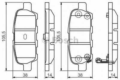 Set placute frana,frana disc NISSAN TIIDA Hatchback (C11X) (2006 - 2016) BOSCH 0 986 495 089 foto