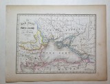 Hartă originală &bdquo;Il Mar Nero o Ponto Eusino e le Contrade Adiacenti&rdquo; &ndash; Marmocchi, Torino, cca. 1843&ndash;1855
