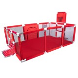 Tarc loc de joaca XXL pentru copii sau bebe, material textil, rosu, 230x122x62cm Household NewTrend