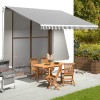 VidaXL P&acirc;nză de rezervă copertină, antracit și alb, 4x3,5 m
