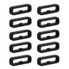 Set 10 Bucle suport pentru curea de 20 mm, Negru, Silicon, KWM000024YI002C, Kwmobile