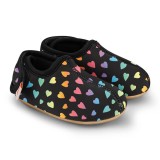 Botosei de Interior Antiderapanti Afeto Joy Hearts 21 EU, Negru, BIBI Shoes