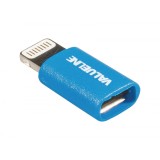 Adaptor iPhone Lightning tata - micro USB mama albastru Valueline