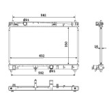 Radiator racire Toyota Yaris (Xp90), 11.2006-2011 Model Yaris Ts Motor 1, 8 97kw Benzina, tip climatizare Cu/fara AC, cutie Manuala, dimensiune 638x3