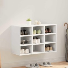 vidaXL Dulap pentru pantofi Alb 77.5 x 30 x 51 cm Lemn compozit