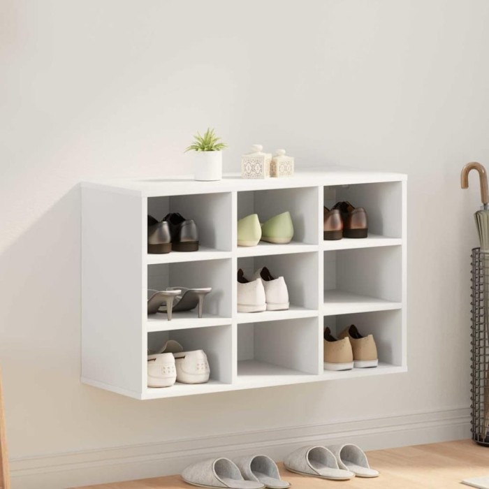 Dulap pentru pantofi Alb 77.5 x 30 x 51 cm Lemn compozit
