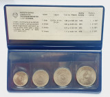 Set 4 monede Iugoslavia 1, 2, 5, 10 dinara 1970 - 1976 - FAO - M01