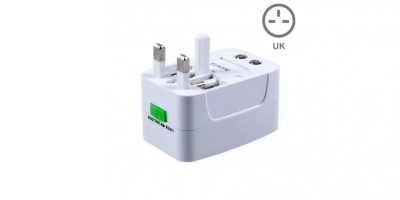 Adaptor/Incarcator universal de calatorie, all in one world pentru AU/UE/UK/SUA, Alb foto