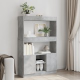 vidaXL Dulap &icirc;nalt, gri beton, 92x33x140 cm, lemn prelucrat
