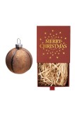 Ornament de Crăciun din sticlă pentru baschet maro și negru 6 cm &ndash; Maro/Negru 6 cm