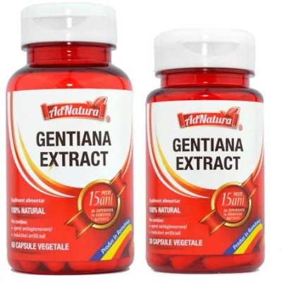 Extract de Gentiana 60+30 capsule Adserv foto