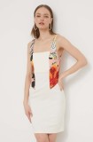 Desigual rochie MARBELLA LACROIX culoarea bej, mini, mulată, 24SWVW75