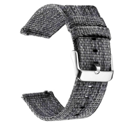 Curea material textil, compatibila Withings Steel HR 40mm, telescoape QR, Grainsboro Gray foto