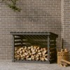 vidaXL Rastel Lemne Foc, Gri, 108x73x79 cm, Lemn Masiv Pin - Depozitare Lemne, Uscare Eficienta