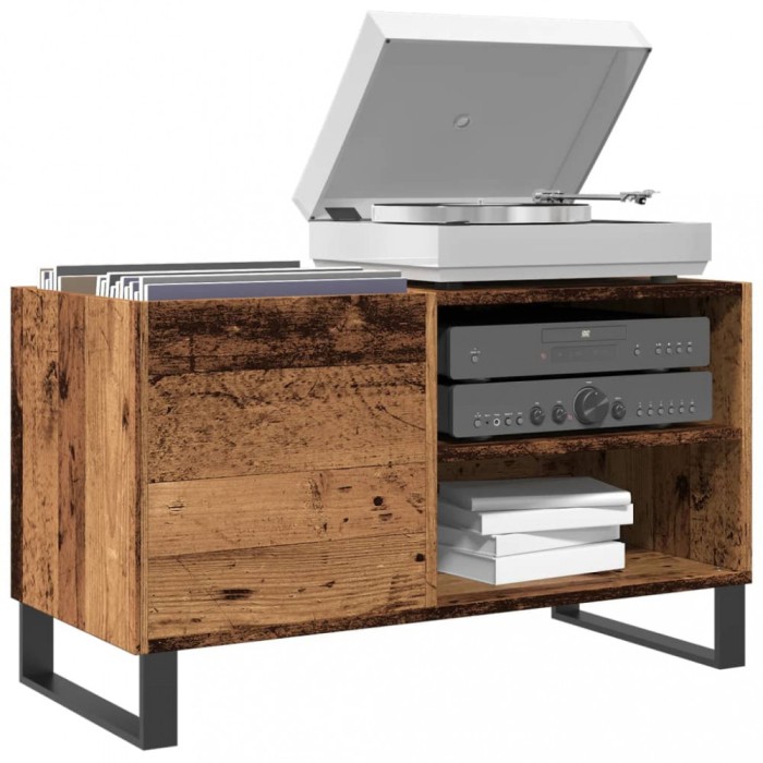 vidaXL Dulap pentru discuri, lemn vechi, 84,5x38x48 cm, lemn prelucrat 857244