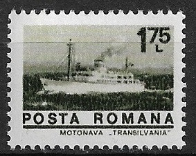 C1399 - Romania 1974 - Nave lei 1.75(1/8) neuzat,perfecta stare foto