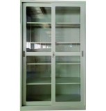 Dulap metalic Premium usi sticla culisante 4 rafturi, 1200x450x2000 mm (LxlxH), 50 kg/polita, PLUS