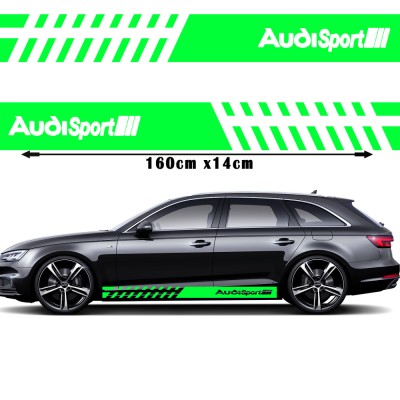 Set 2 Stickere Audi Sport 160cm , Dungi Laterale Tuning Auto foto