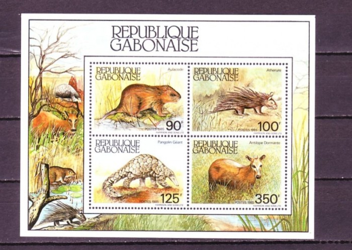 GABON 1985 FAUNA ANIMALE SALBATICE