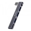 Hub USB Techsuit H14 ZenithDock, 4in1, Gri, Universal