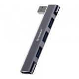 Hub USB Techsuit H14 ZenithDock, 4in1, Gri