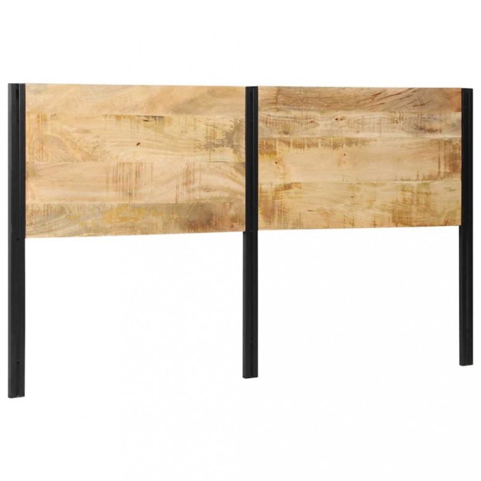 Gossi tablie de pat 180 cm lemn masiv de mango si fier