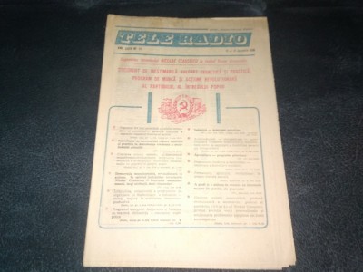 REVISTA TELE RADIO 11 17 DECEMBRIE 1988 foto