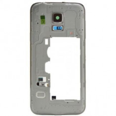 Carcasa mijloc Samsung Galaxy S5 Mini Originala Alb-Argintie foto