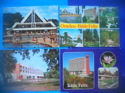 HOPCT LOT 2654 BAILE FELIX -JUD BIHOR-4 CARTI POSTALE-CIRCULATE foto