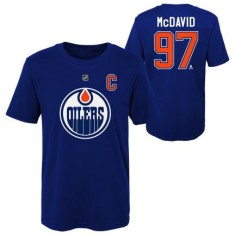 Edmonton Oilers tricou de copii Connor McDavid Captains Name and Number navy - Detske XL (14 - 16 let) foto