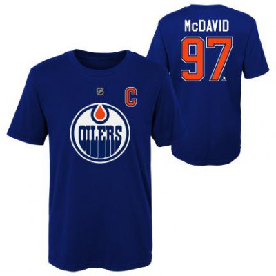 Edmonton Oilers tricou de copii Connor McDavid Captains Name and Number navy - Dětsk&amp;eacute; L (13 - 14 let) foto